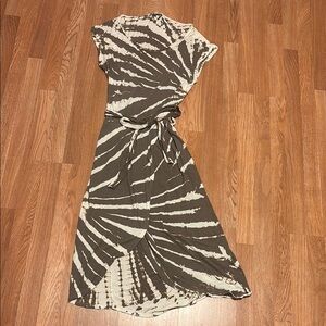 Young Fabulous and Broke-Animal hand tie dyed belted cotton dresss